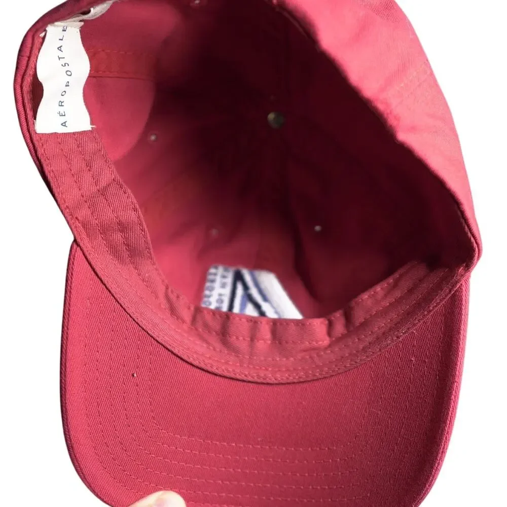 Aeropostale Womens Ball Cap Adjustable Red Cotton One Size A Logo New York 87
